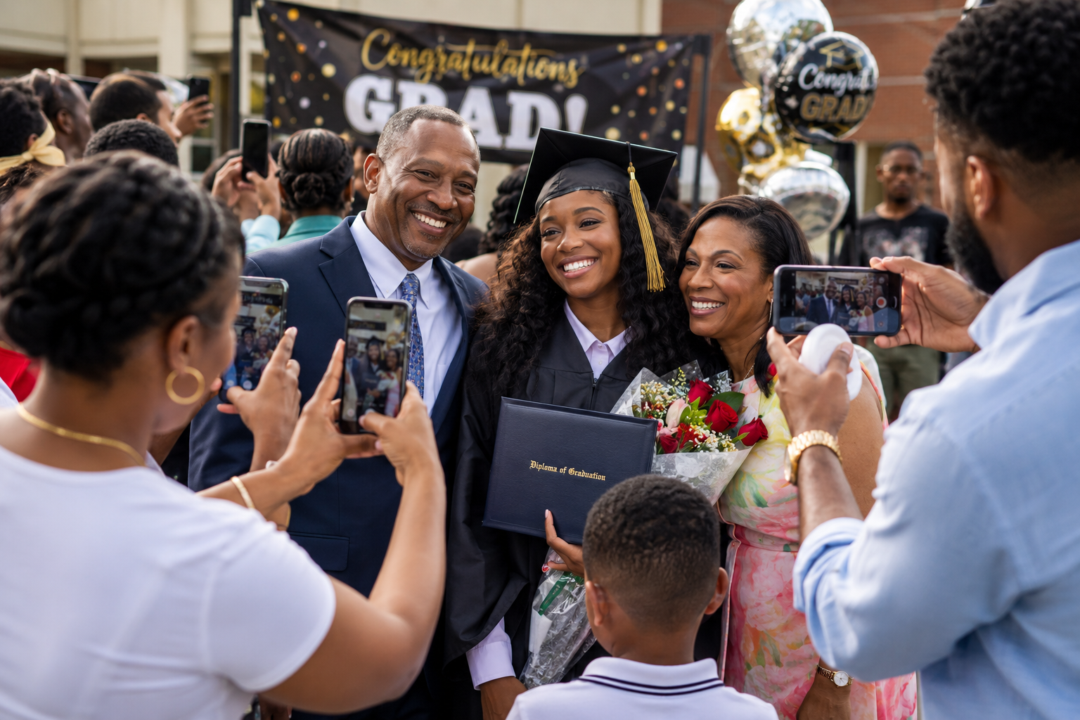 Graduation celebration photo and video collection from family and guests